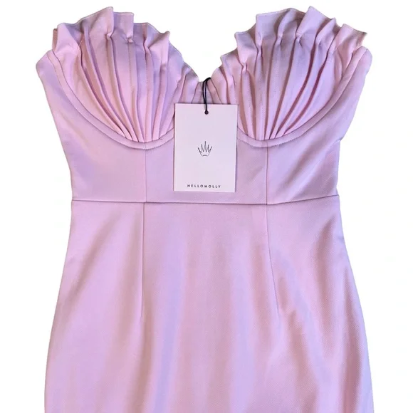 NWT Hello Molly Pink Mermaid Muse Strapless Midi Dress Size 4 *Sold Out Online - Picture 4 of 13